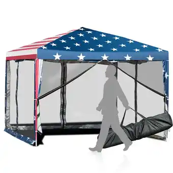 Walmart Costway 10'x10' Folding Pop Up Tent Gazebo Canopy Mesh Sidewall offer