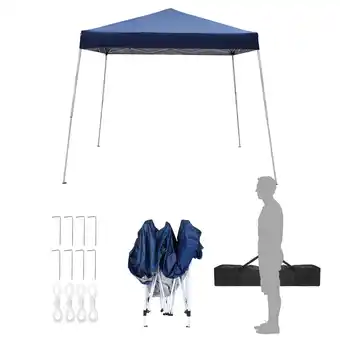 Walmart UBesGoo 8' x 8' Pop Up Canopy Tent Ez Up Portable Uv Coated Outdoor Garden with Carry Bag Blue offer