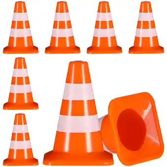 Walmart Eease Mini Traffic Cones for Kids - 7PCS Plastic Roadblock Cones for Parties & Sports offer