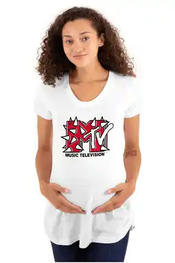 Walmart Cool Retro MTV Punk Spikes Logo Women's Maternity T Shirt Tee Brisco Brands S offer