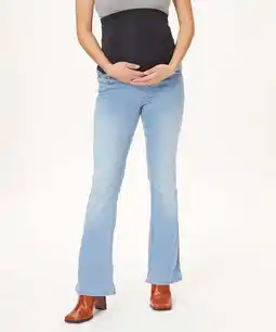 Walmart Times Two Maternity Flare Leg Five Pocket Over belly Denim Jeans offer