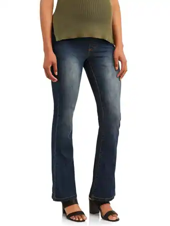 Walmart Maternity Oh! Mamma Flared Jean with Full Panel (Available in Multiple Colors) offer