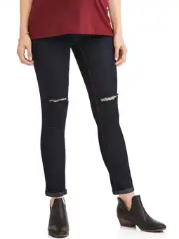 Walmart Maternity Full Panel Distressed Skinny Jeans - Available in Plus Sizes offer