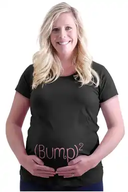 Walmart Bump Squared Funny 2nd Pregnancy Women's Maternity T Shirt Tee Brisco Brands S offer