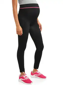 Walmart Maternity Seamless Over-Belly Legging With Stripped Waistband offer