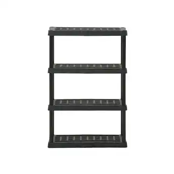 Walmart Hart Black Plastic 4-Tier Shelf 36 W x 18 D x 53 H, Up to 600 lb Total Capacity offer