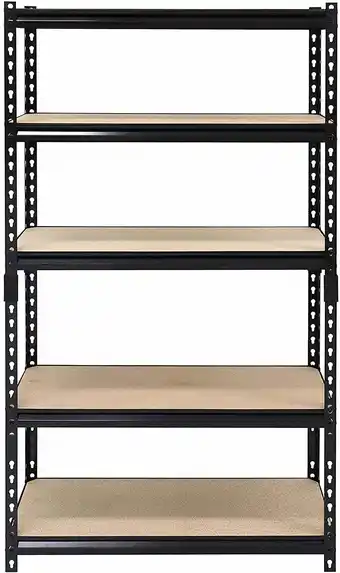 Walmart Juggernaut Storage 48W x 24D x 72H 5-Shelf Steel Shelving, 4000 lb Capacity Black offer