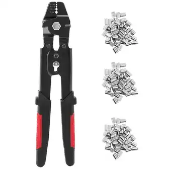 Walmart Wire Rope Crimping Tool Wire Rope Swager Crimpers Fishing Plier with Crimp Sleeves Kit offer