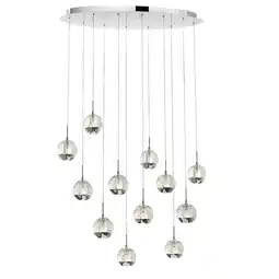 Walmart CWI Lighting Perrier 12 Light Contemporary Metal Pendant in Chrome offer