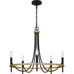 Walmart Quoizel Lgr5026 5 Light 26 Wide Taper Candle Style Chandelier - Black offer