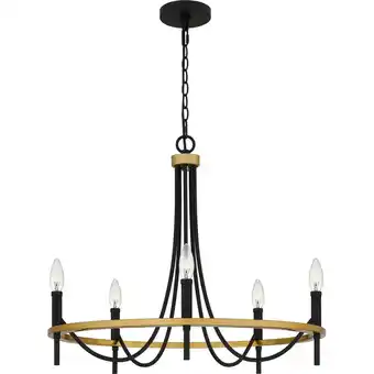 Walmart Quoizel Lgr5026 5 Light 26 Wide Taper Candle Style Chandelier - Black offer