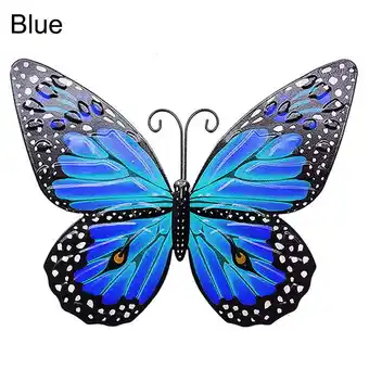 Walmart Large Metal Butterflies Garden Ornament Butterfly Wall Art Decor Decal Blue offer