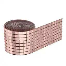 Walmart 1600Pcs Mini Square Glass Mosaic Tiles Self Adhesive Decor Rose Gold Mosaic tile offer