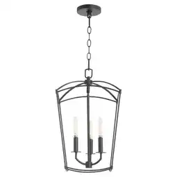 Walmart Quorum International 6812-3 Mantle 3 Light 12 Wide Pendant - Black offer