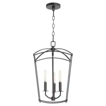 Walmart Quorum International 6812-3 Mantle 3 Light 12 Wide Pendant - Black offer