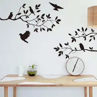 Walmart 1Pcs Birds Tree Branch Handcraft Wall Art Sticker Mural Home Decor Room Decal offer