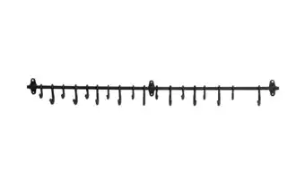 Walmart Creative Co-Op Decorative Forged Metal Wall Rod with 18 Hooks offer