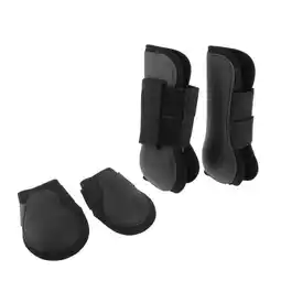 Walmart 2 Pairs Open Front Boots Horse Exercise Boots Open Front Jumping Boot Horse Leggings Horse - Black offer