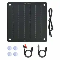 Walmart ECO-WORTHY 5W Solar Panel 12V Trickle Charge Battery Charger Kit Maintainer Boat RV Car offer