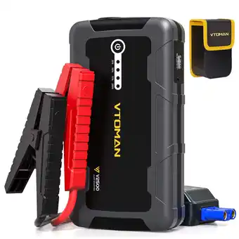 Walmart VTOMAN 2500A Jump Starter for 8L Gas/6L Diesel - 12V Portable Power Bank w/USB Charge & LED offer