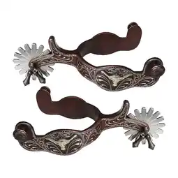 Walmart 2x Horse Western Style Spur Stainless Steel with Riding Brown offer