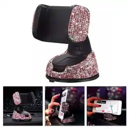 Walmart Car Phone Holder Dashboard Stand Pink Crystal Bling Girls Interior Accessories offer