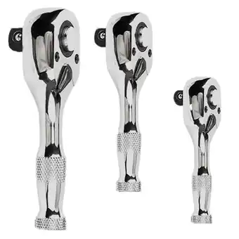 Walmart jiaping 3Pcs Stubby Drive Ratchet Set Quick Release 1/4 3/8 1/2 Small Non Slip Handle Print A offer