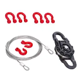 Walmart Rushawy 1/10 RC Climbing Car Winch Snatch Block D- Shackle Tow Chain Replacement fit offer