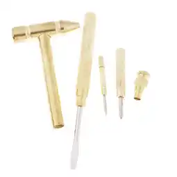 Walmart Small Full Metal Brass Hammer Portable - 3Pcs Screwdriver Inside offer