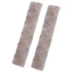 Walmart Unique Bargains 2 Pcs Plush Khaki Car Seat Belt Shoulder Seatbelt Pad Covers offer