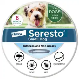 Walmart Seresto Vet-Recommended 8-Month Flea & Tick Prevention Collar for Small Dogs under 18 lbs offer