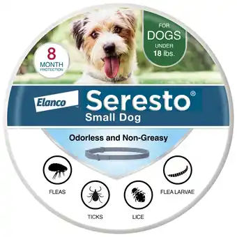 Walmart Seresto Vet-Recommended 8-Month Flea & Tick Prevention Collar for Small Dogs under 18 lbs offer