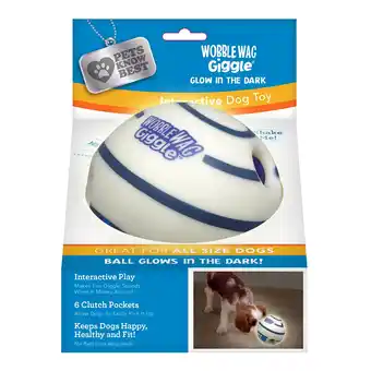 Walmart Pets Know Best Wobble Wag Giggle Glow in the Dark Interactive Dog Toy, White offer