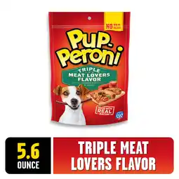 Walmart Pup-Peroni Triple Meat Lovers with Bacon, Sausage & Pepperoni Flavor Dog Snacks, 5.6-Ounce offer