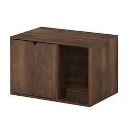 Walmart Furinno 21176CWN Peli Small Litter Box Enclosure, Columbia Walnut offer