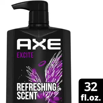 Walmart Axe Excite Refreshing Long Lasting Men's Body Wash All Skin Crisp Coconut & Black Pepper, 32 oz offer