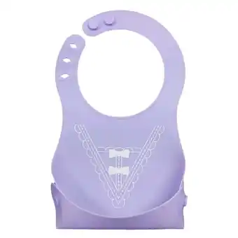 Walmart Cute Bib Waterproof Easy Clean Up Crumb Catcher with Bowknot Pattern offer