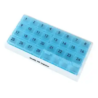 Walmart Monthly Organizer Storage Box for Medications Blue offer