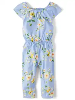 Walmart The Children's Place Toddler Girls Short Flutter Sleeve Jumpsuit, Sizes 2T-5T offer