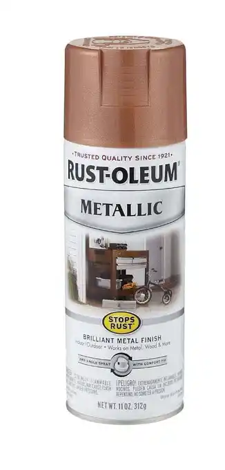 Walmart Rust-Oleum Stops Rust Copper Metallic Spray Paint 11 oz offer