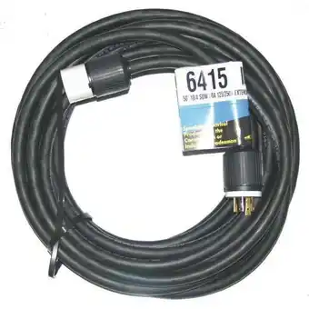 Walmart Southwire Extension Cord,50ft,10Ga,30A,SOW,Blk 6415 offer