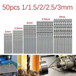 Walmart DBYLXMN 50Pcs Titanium Coated High Speed Steel Drill Bit Set Tool 1/1.5/2/2.5/3mm Ring Bit Set offer