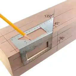 Walmart DBYLXMN Aluminum Woodworking Scriber T Ruler Multifunction 45/90 Angle Ruler Steel Pocket offer