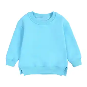 Walmart Toddler Boys Girls Hoodies Pullover Warm Children Babies Solid Color Tops offer