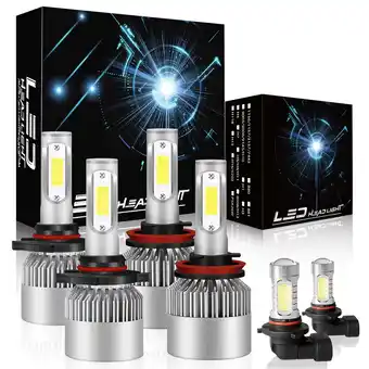 Walmart For 2007 2008 2009 2010 2011 2012 Mazda CX-9 Front LED Headlight High/Low Beam+Fog Light Bulbs offer