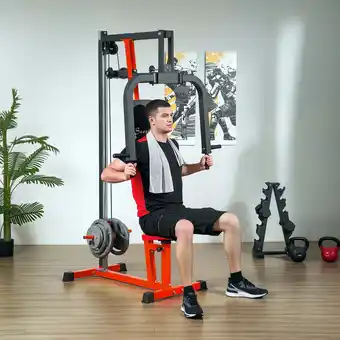 Walmart Soozier Chest Fly Chest Press Machine for Back, Pectoral, Rear Deltoid and Shoulder Training, Red offer