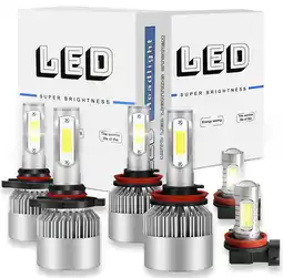 Walmart For 2016-2018 RAM 1500 2500 3500 LED Headlight + Fog Light Lamp White Bulbs 6pcs offer