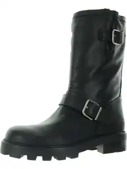 Walmart Steve Madden Womens Gleeson Faux Leather Platforms Motorcycle Boots offer