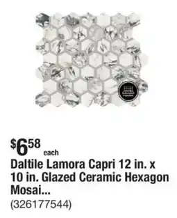 The Home Depot Daltile Lamora Capri 12 in. x 10 in. Glazed Ceramic Hexagon Mosai... offer