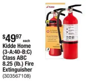 The Home Depot Kidde Home (3-A:40-B:C) Class ABC 8.25 (lb.) Fire Extinguisher offer